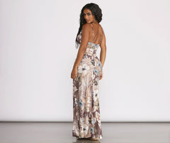 Floral Tropical Surplice Charming Wrap Maxi Dress InsStreet