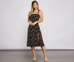 Floral Babe Stylish Sleeveless Midi Dress InsStreet