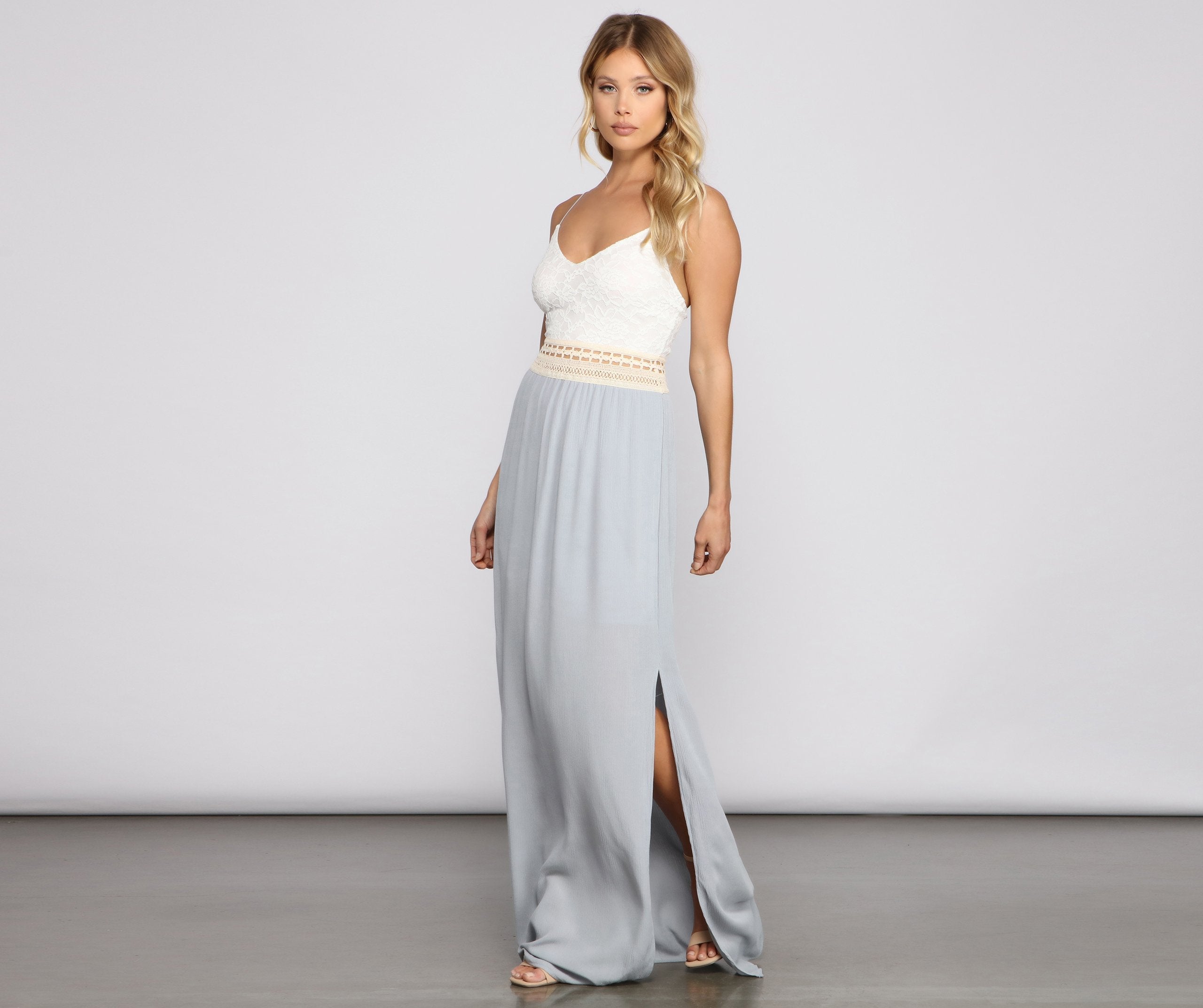 Effortlessly Stunning Crochet Charming Waist Maxi Dress InsStreet