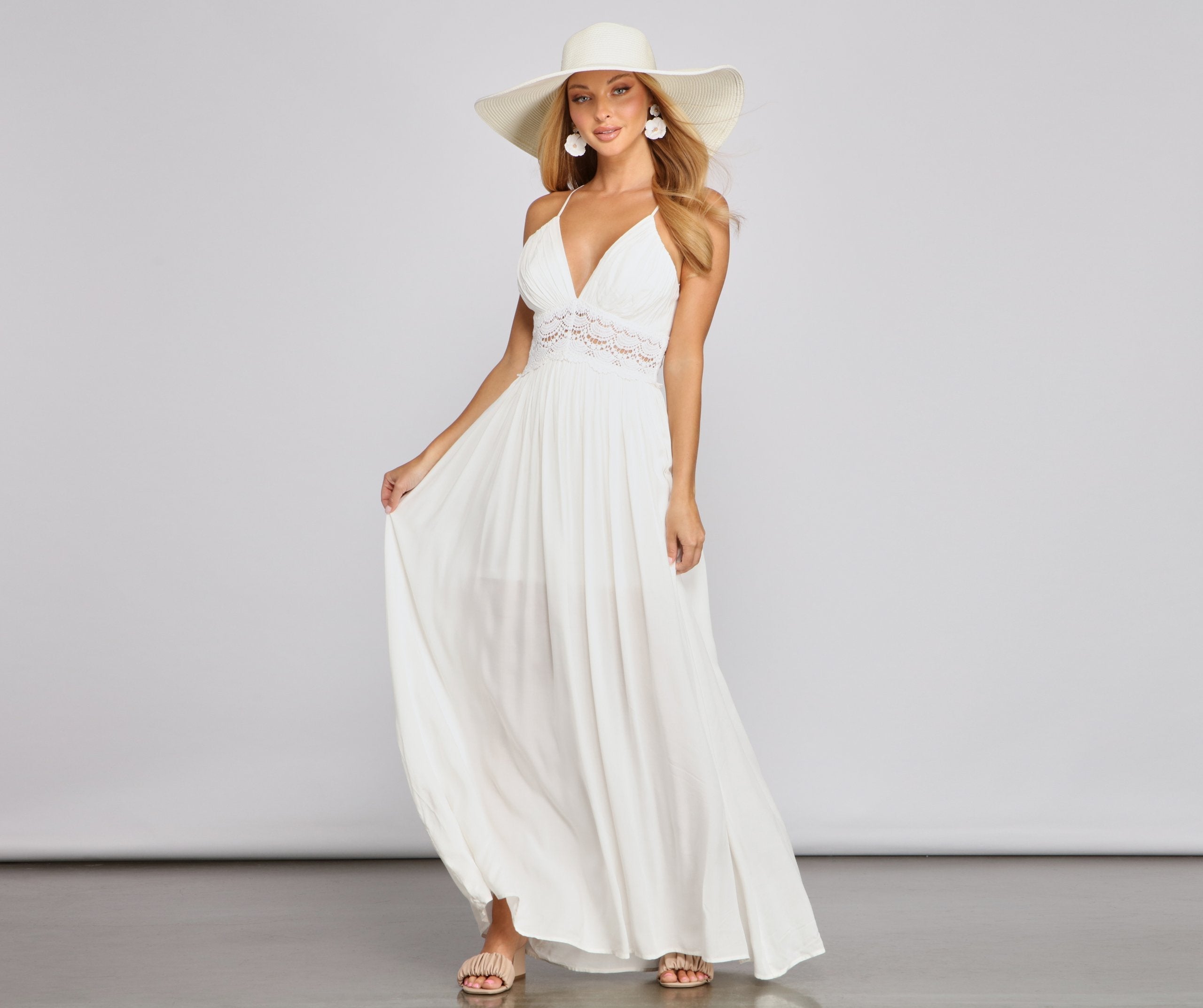 Stylish Girl Summer Charming Crochet Maxi Dress InsStreet