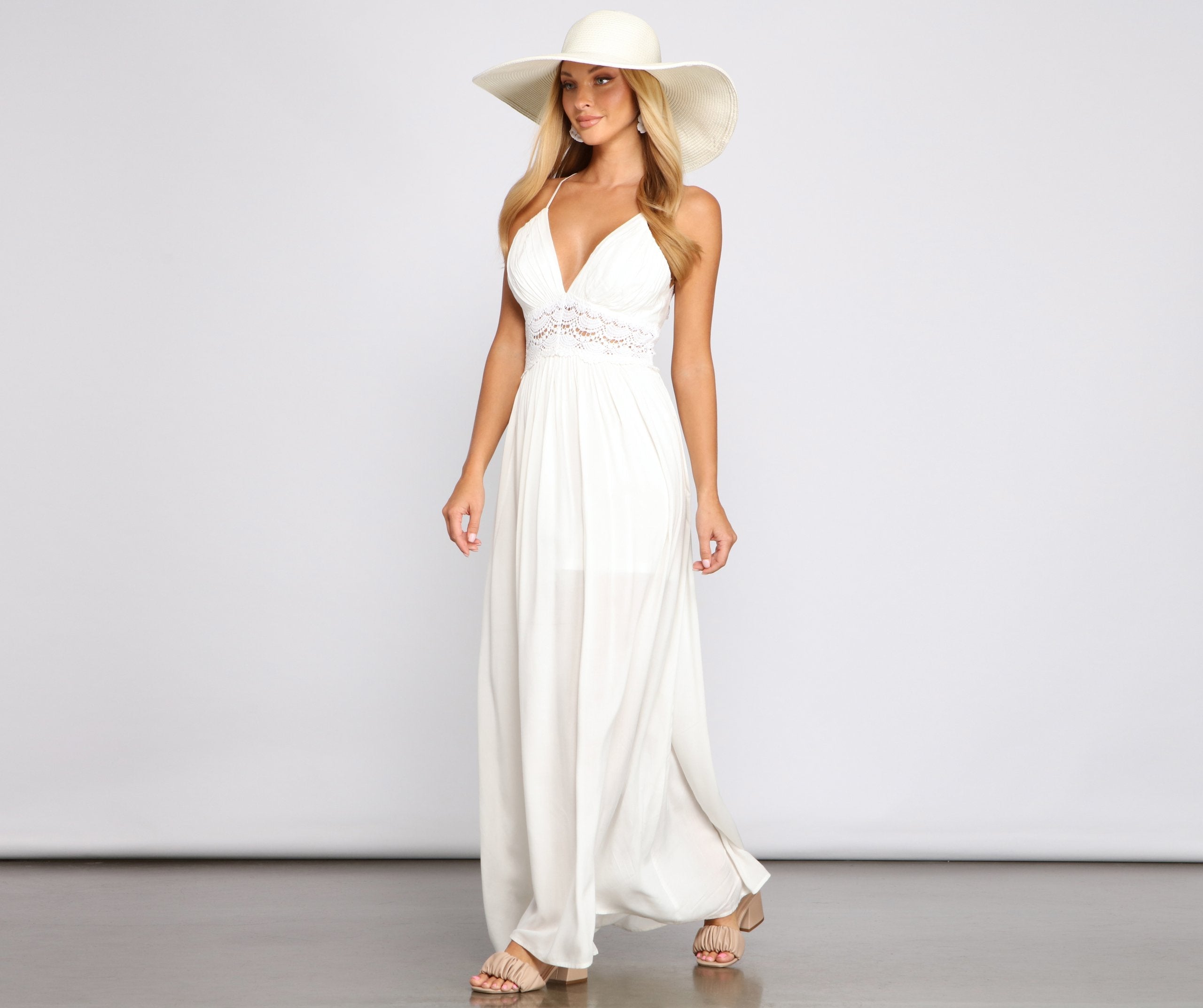 Stylish Girl Summer Charming Crochet Maxi Dress InsStreet