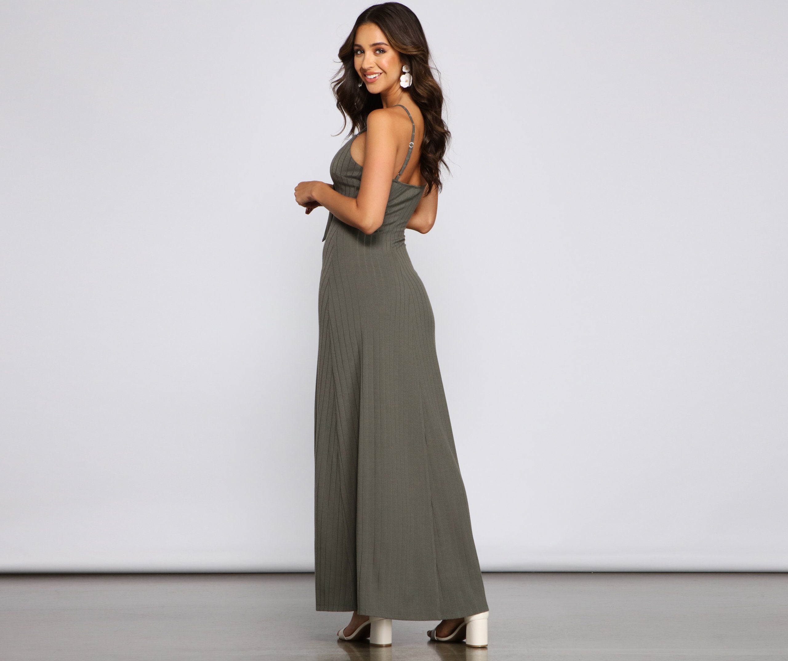 Effortless Style Stylish Tie-Front Maxi Dress InsStreet