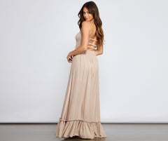 Go With The Charming Flow Smocked Maxi Dress InsStreet