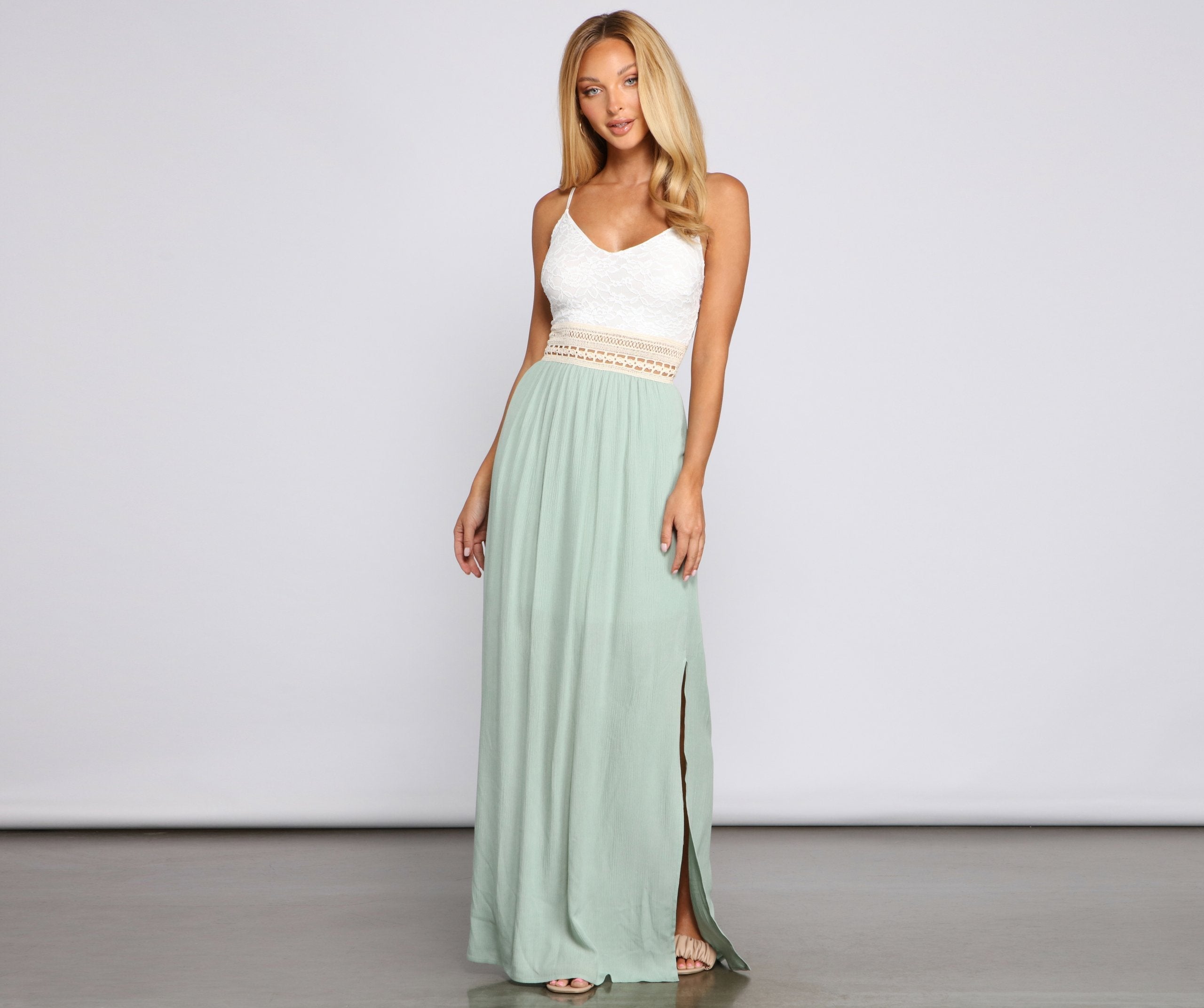 Effortlessly Stunning Crochet Charming Waist Maxi Dress InsStreet