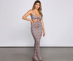 Carefree Bohemian Chic Charming Cutout Maxi Dress InsStreet