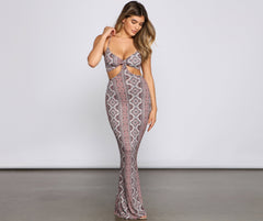 Carefree Bohemian Chic Charming Cutout Maxi Dress InsStreet