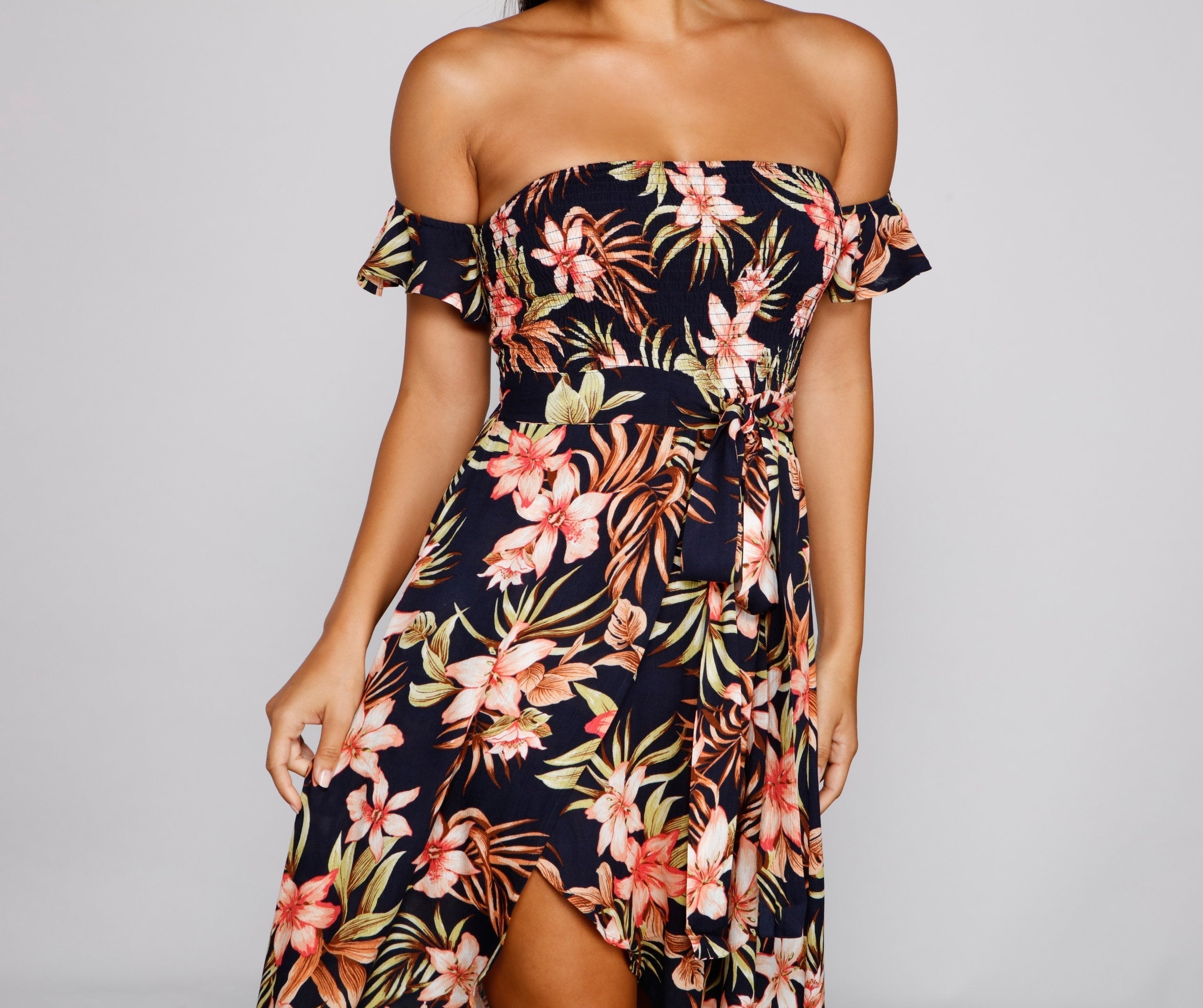 Tropical Sunsets Stylish Maxi Dress InsStreet