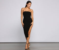 Chic Status Stylish Strapless Midi Dress InsStreet