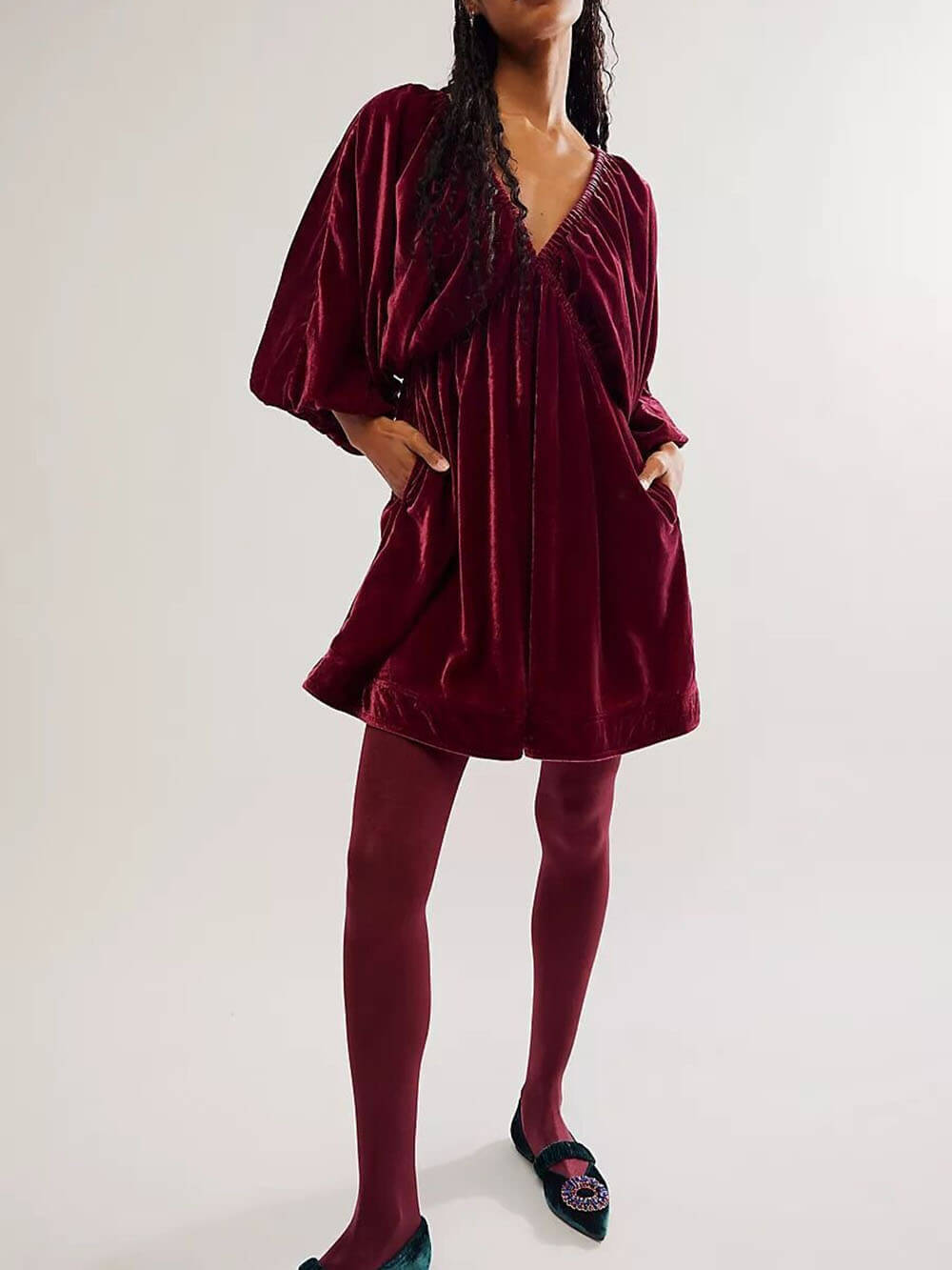 Portia Velvet Stylish Mini Dress InsStreet