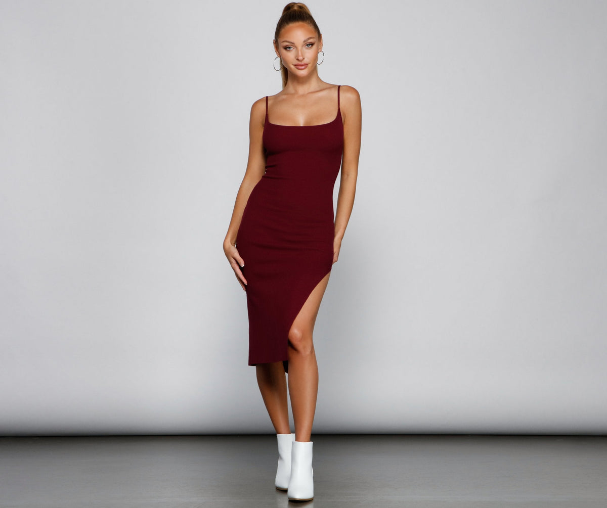 Chic And Seamless Charming Midi Sweater Dress InsStreet