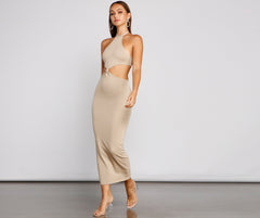 Endless Summer Stylish Halter Cutout Dress InsStreet