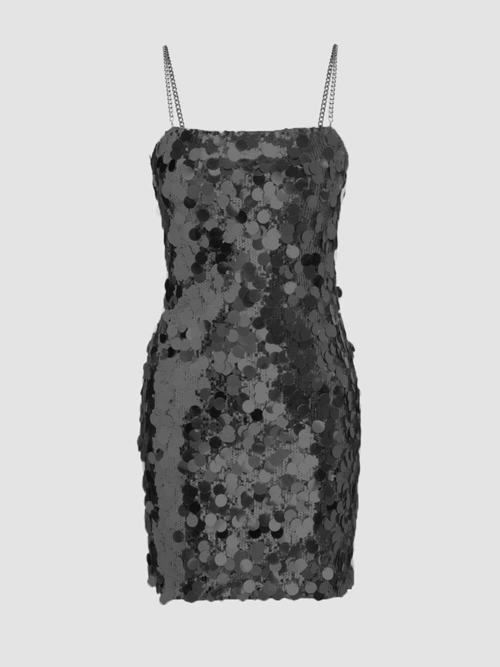 Chain Sequined Stylish Irregular Dress InsStreet