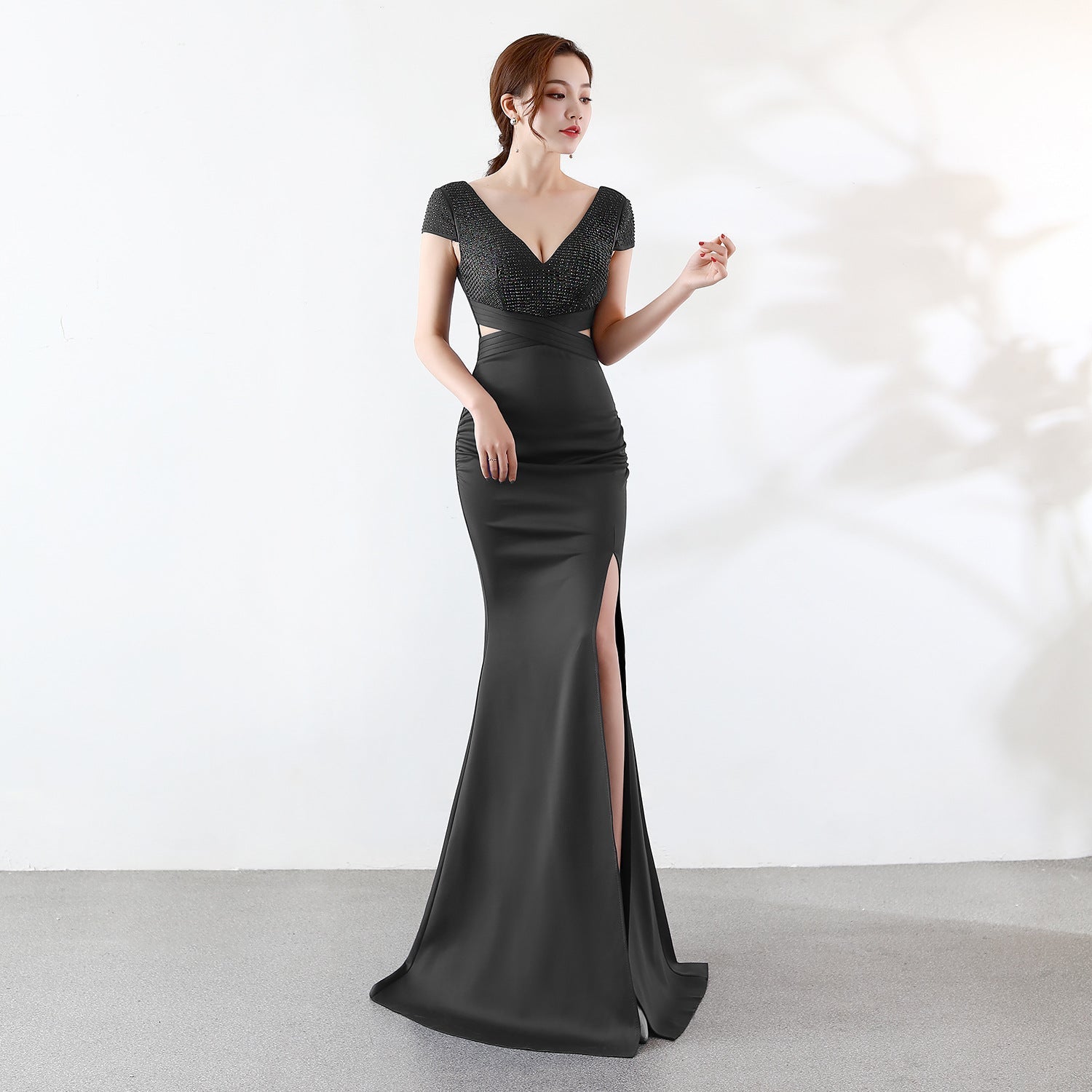 Eremi slim fit Charming long fishtail dress InsStreet