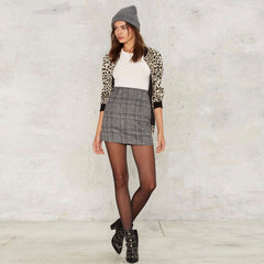 High Waist Plaid Mini Skirt insstreet