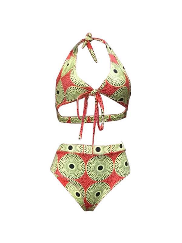 African Print Bikini With Cover Ins Street