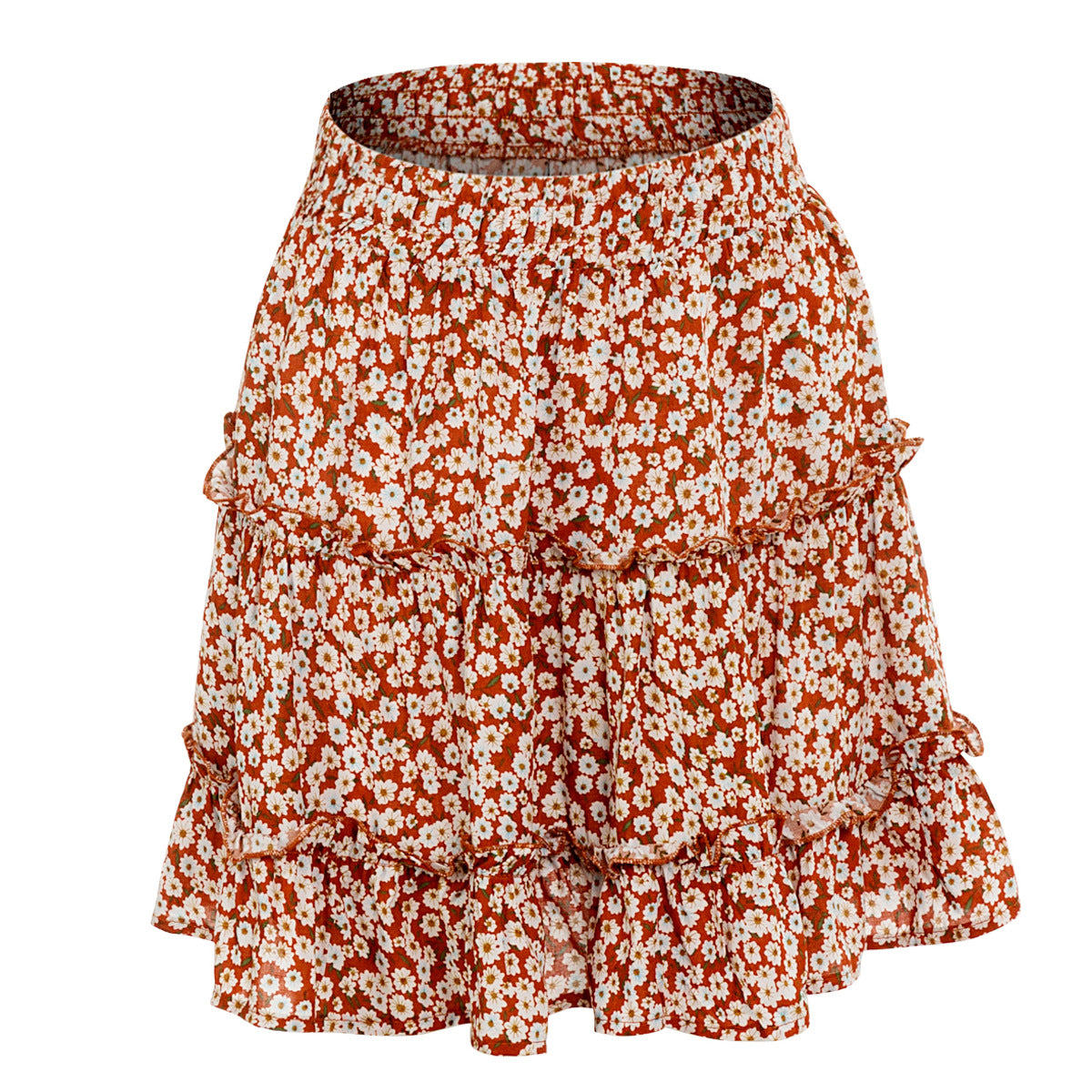 Mabry Floral Ruffle Mini Skort - Tan Ins Street