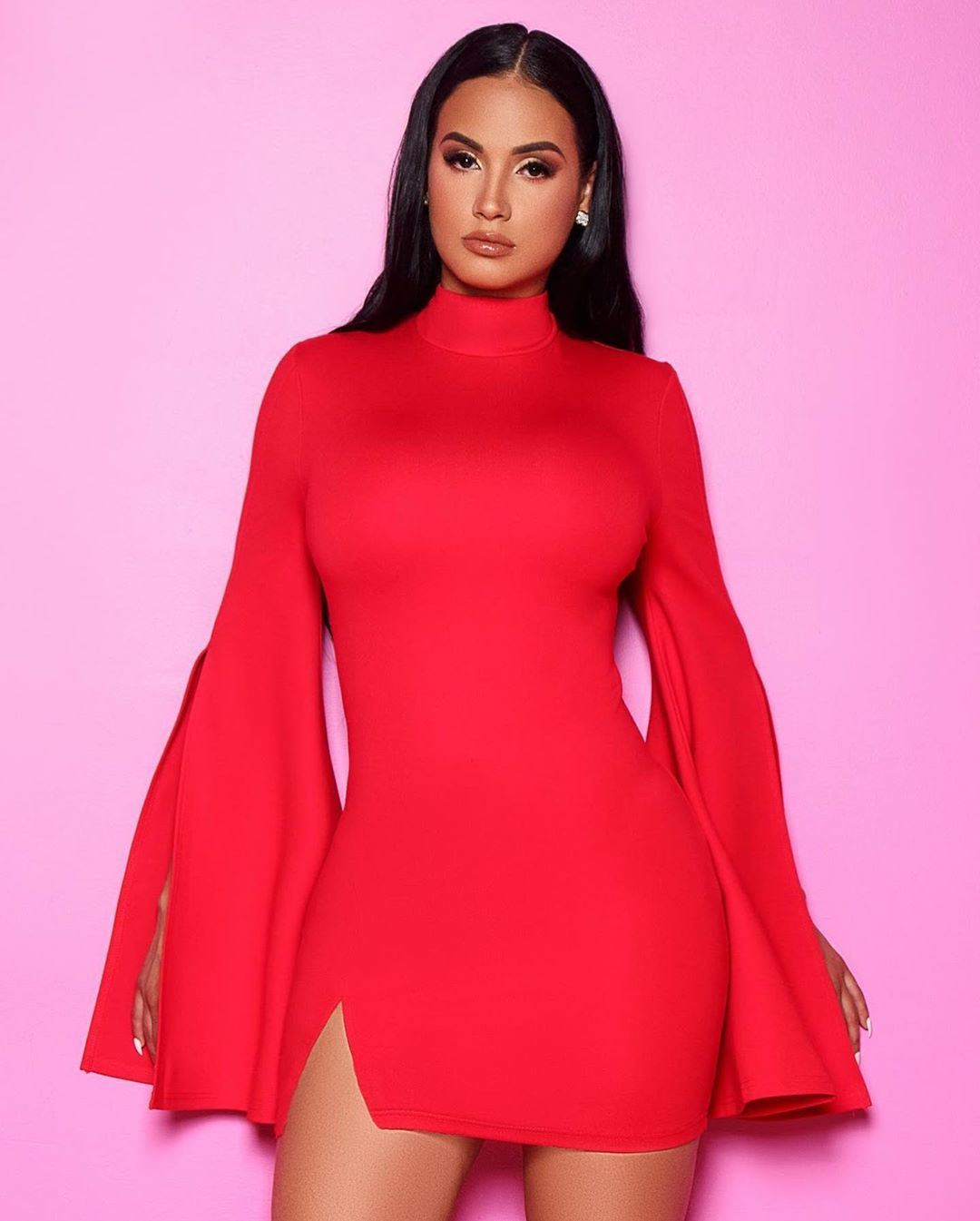 Must Be Love Bell Sleeve Knit Bodycon Dress - Turquoise Ins Street