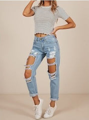 Live Let Live Skinny Jeans - Light Blue Wash Ins Street