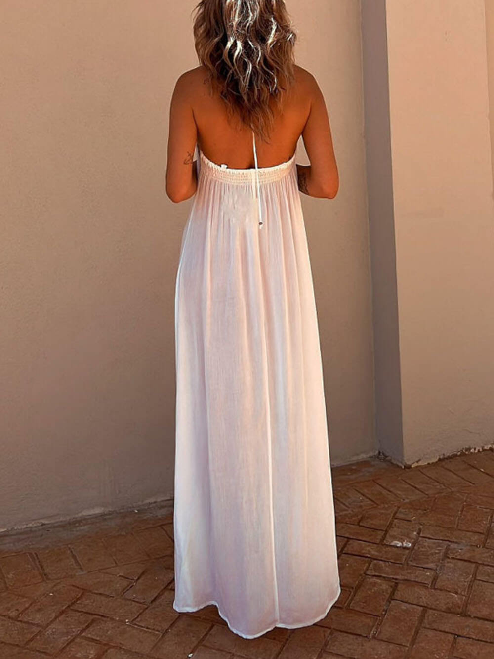 Halter Neck Casual Charming Resort Maxi Dress InsStreet