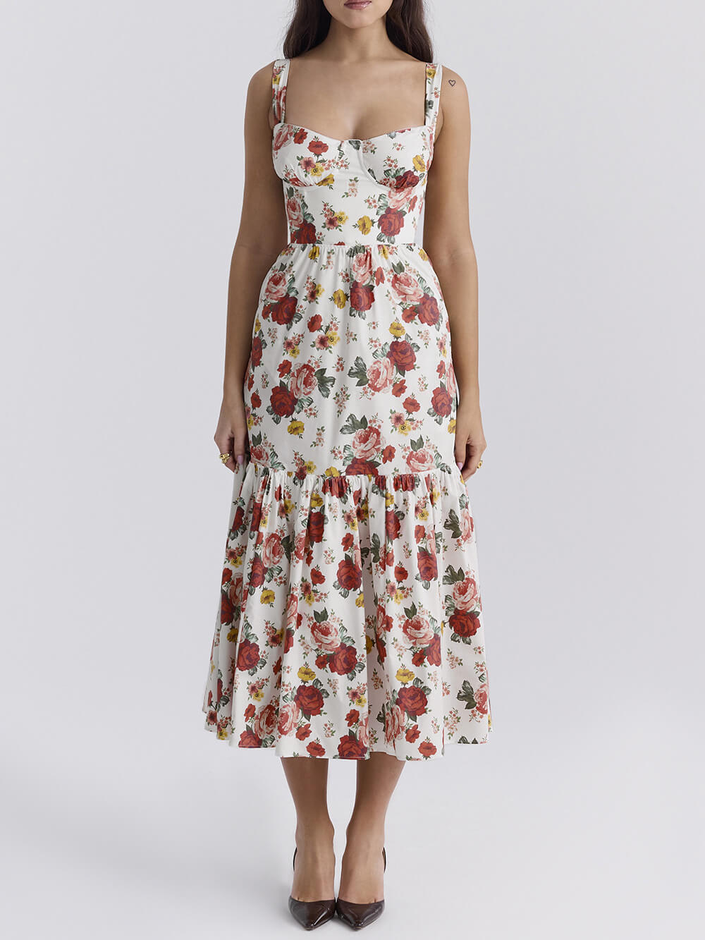 Sweet Spicy Style Charming Floral Backless Midi Dresses InsStreet