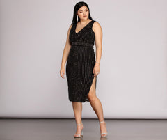 Plus Arielle Heat Charming Stone Midi Dress InsStreet