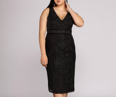 Plus Arielle Heat Charming Stone Midi Dress InsStreet