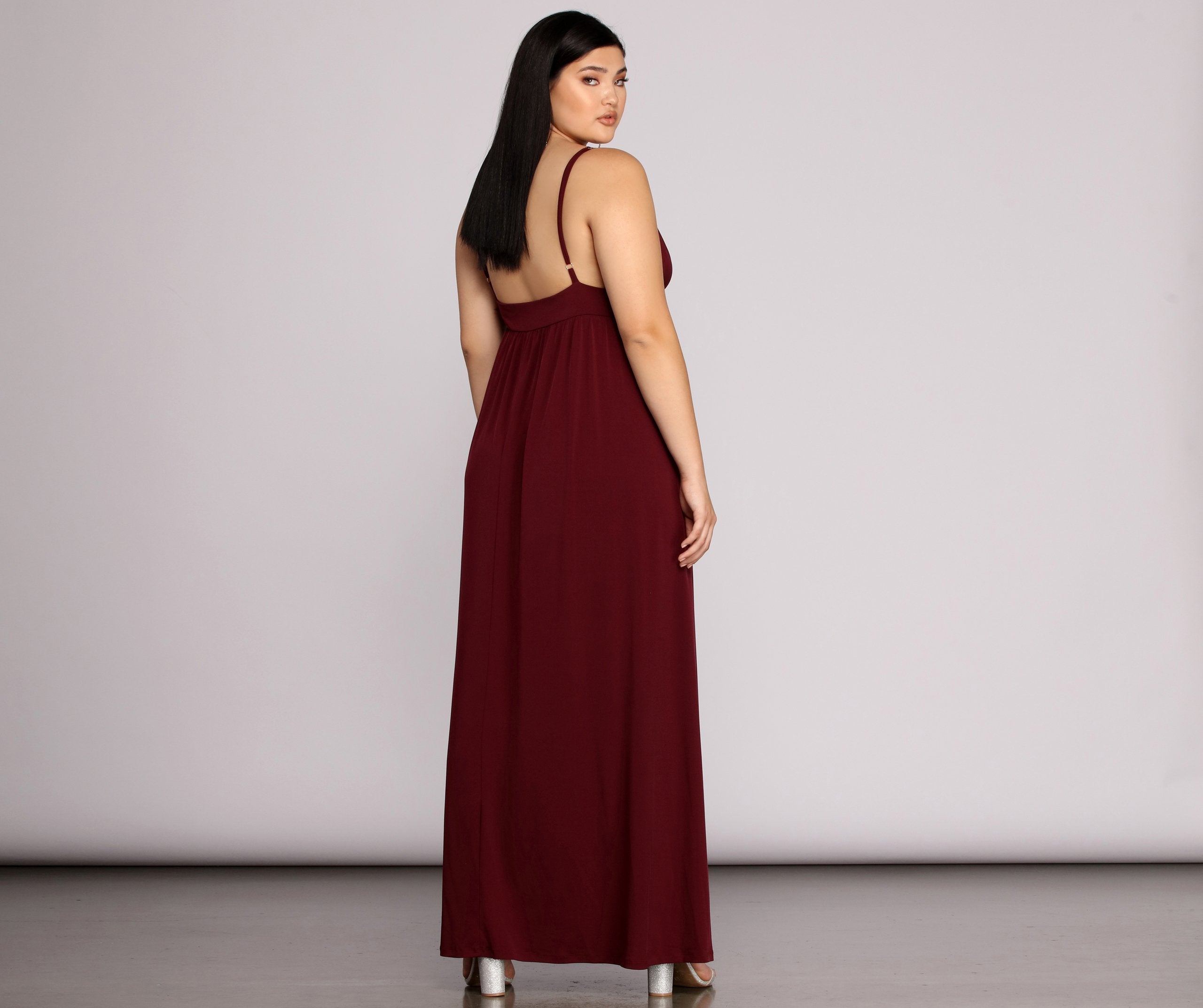 Plus Galilea Formal Charming High Slit Dress InsStreet