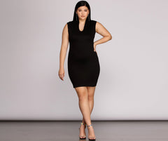 Plus Classic Stylish Midi Dress InsStreet