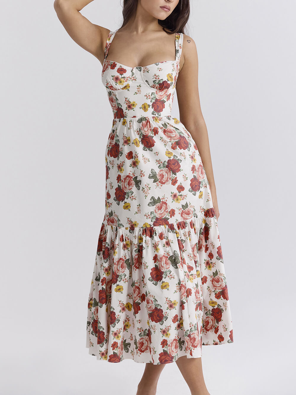 Sweet Spicy Style Charming Floral Backless Midi Dresses InsStreet