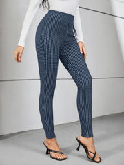 Plaid Print Skinny Pants InsStreet