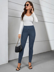 Plaid Print Skinny Pants InsStreet