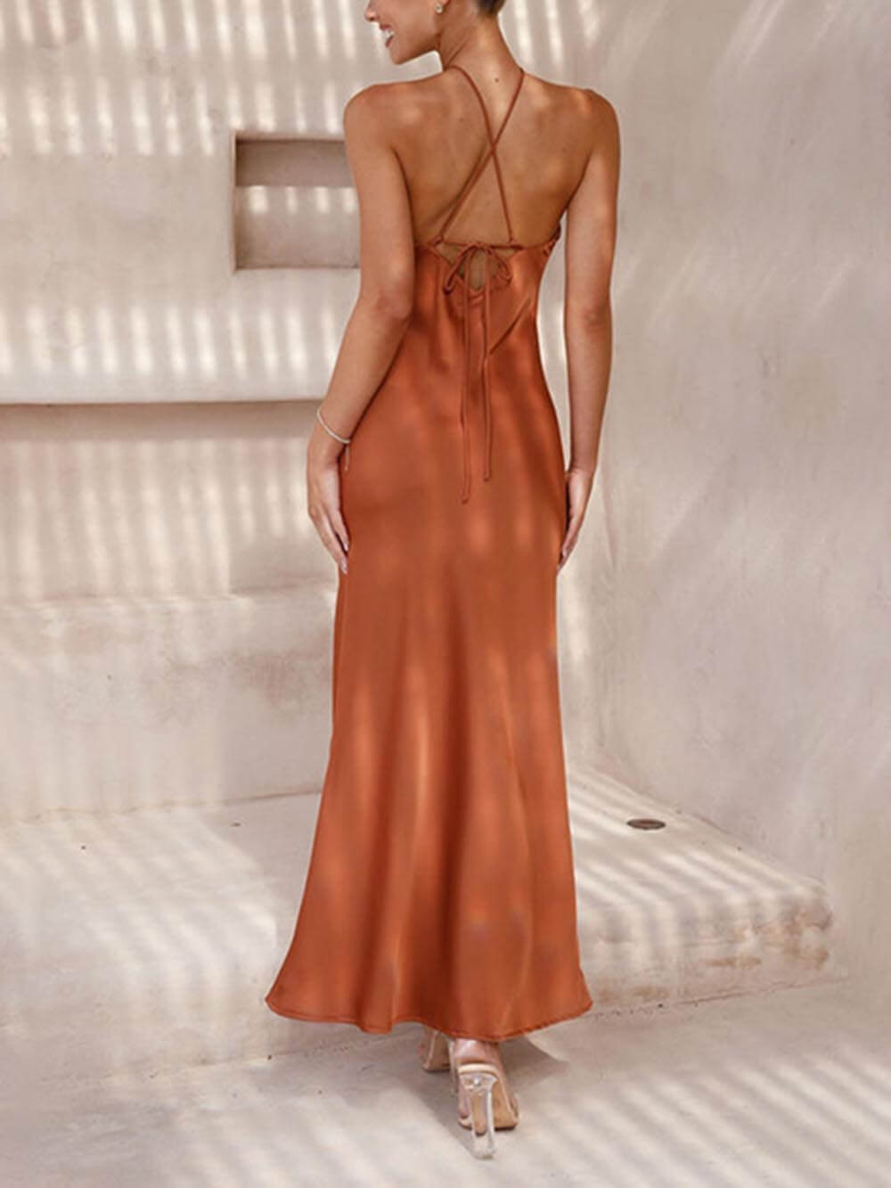 Unique Neckless Stylish Backless Maxi Dresses InsStreet