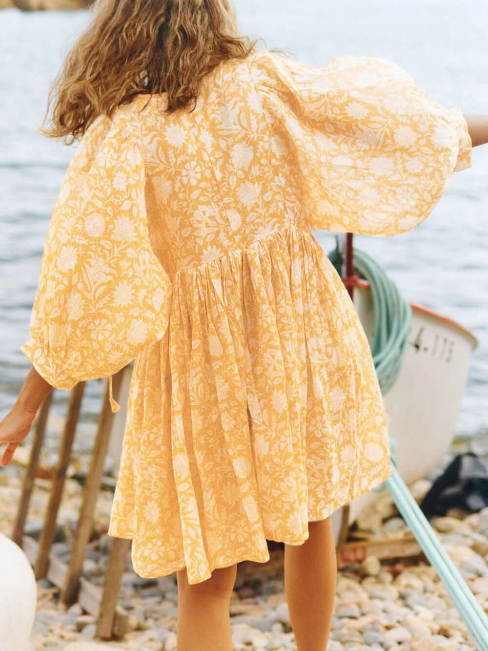 Vacation Retro Style Charming Loose Printed Dress InsStreet