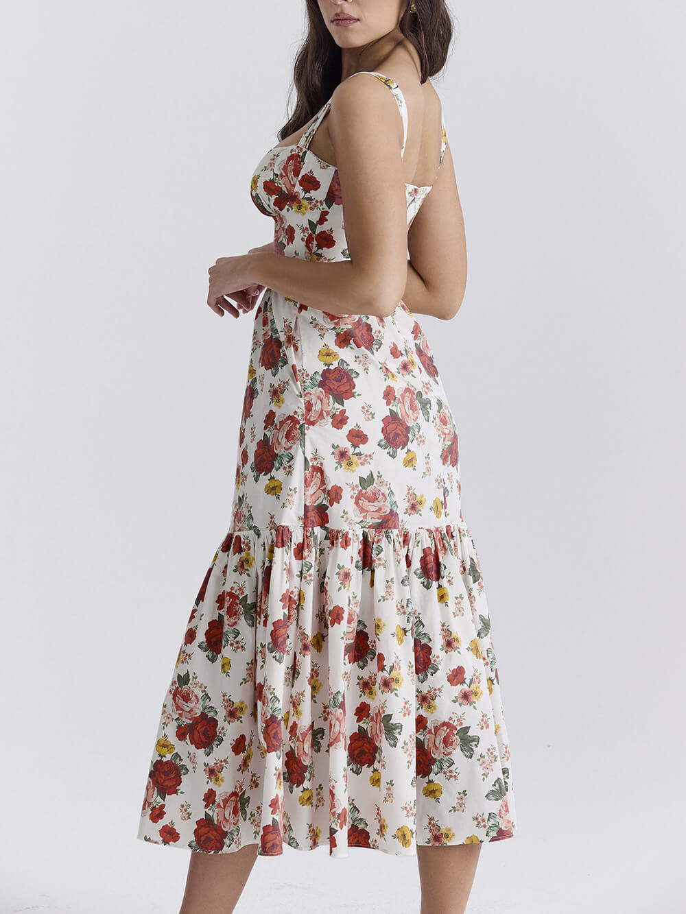 Sweet Spicy Style Charming Floral Backless Midi Dresses InsStreet