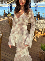 V-Neck Beach Sun Charming Protection Swimsuit Cover-Up InsStreet