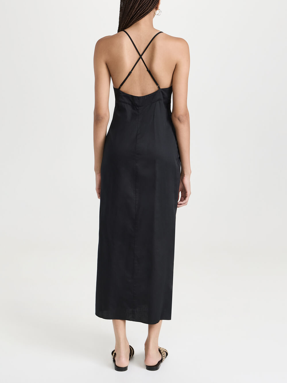 Unique Strappy Deep Charming V-Neck Midi Dress InsStreet