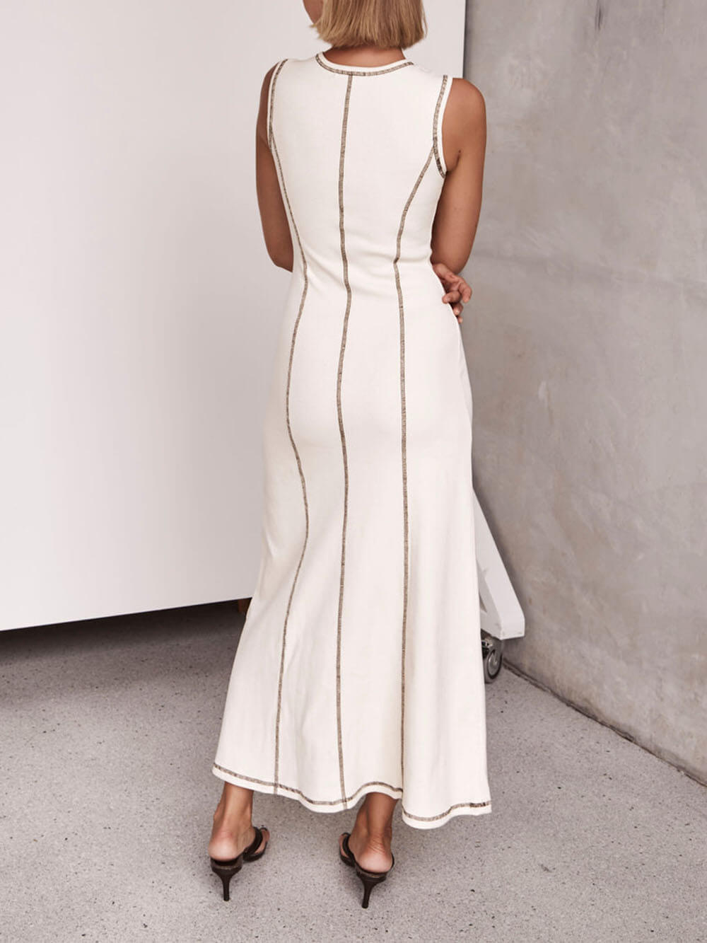 Special Ribbed Stylish Midi Dress InsStreet