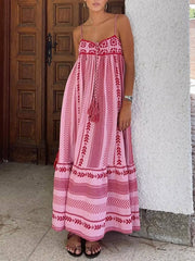 Ethnic Style Crochet Patchwork Graceful Knitted Slip Maxi Dress InsStreet