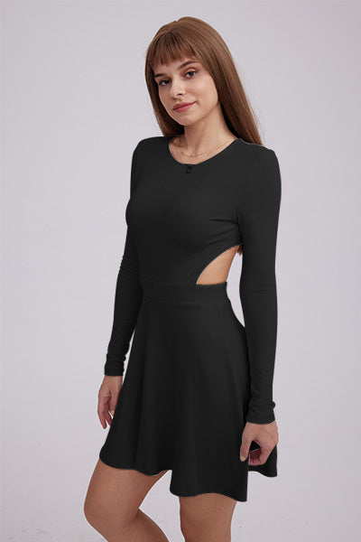 Backless Pullover Dress with Waist Detail InsStreet