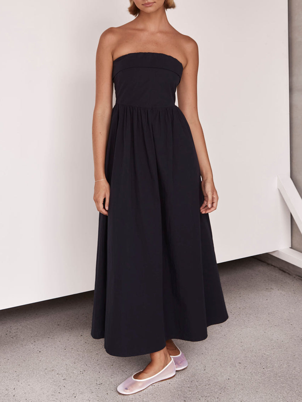 Resort Style Tulare Charming Strapless Midi Dress InsStreet