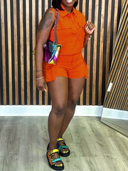 Sleeveless Cargo Shirt & Shorts Set Ins Street