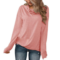 Kylie Cotton Cowl Neck Dolman Sweatshirt - Off White Ins Street