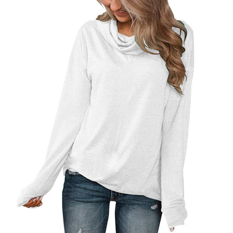 Kylie Cotton Cowl Neck Dolman Sweatshirt - Off White Ins Street