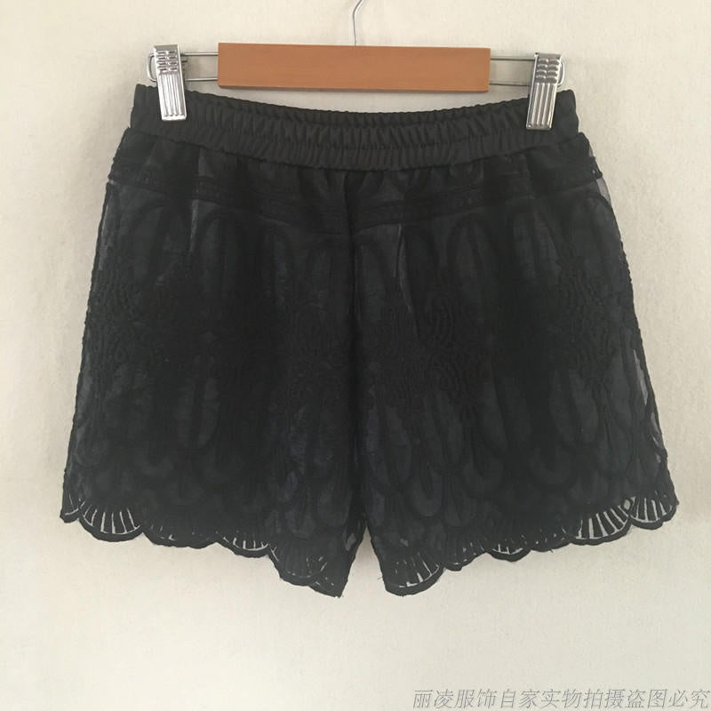 High Waist Sexy Lace Shorts InsStreet