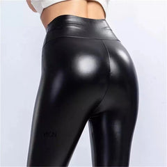 Faux Pu Leather Seamless Leggings InsStreet