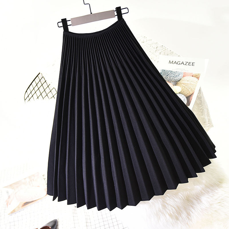 High Waist White Long Skirt InsStreet