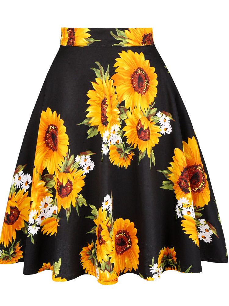 Runway Vintage Rockabilly Midi Skirt InsStreet