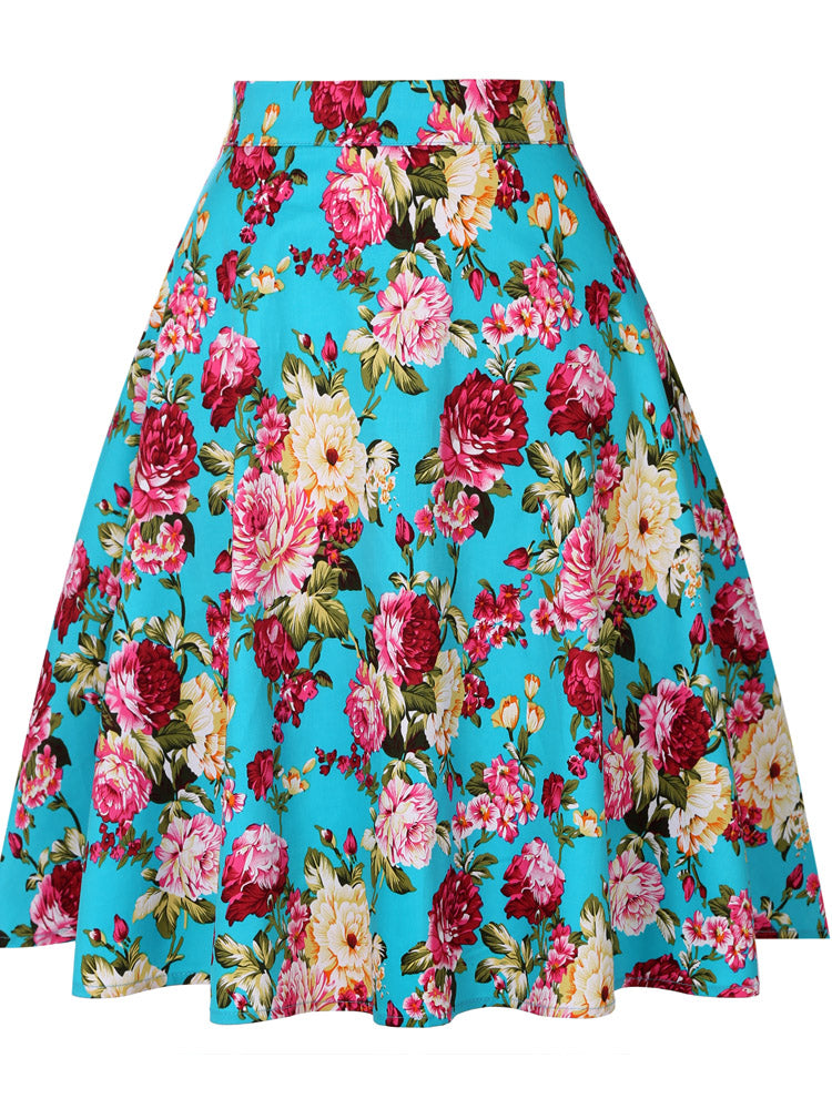 Runway Vintage Rockabilly Midi Skirt InsStreet