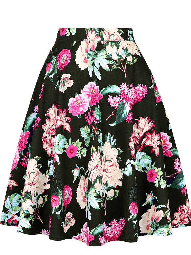 Runway Vintage Rockabilly Midi Skirt InsStreet