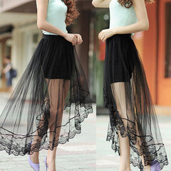 Vintage Stretch High Waist Lace Skirt InsStreet